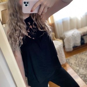 Black Lace Tank Top